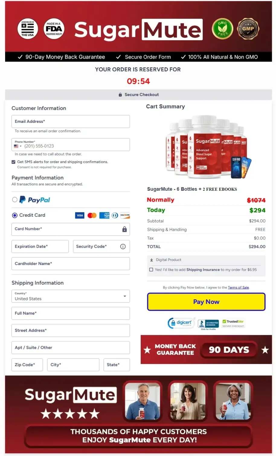 Sugarmute Checkout Page